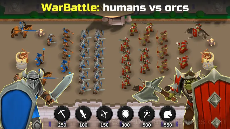 WarBattle: humans vs orcs gameplay screenshot 1