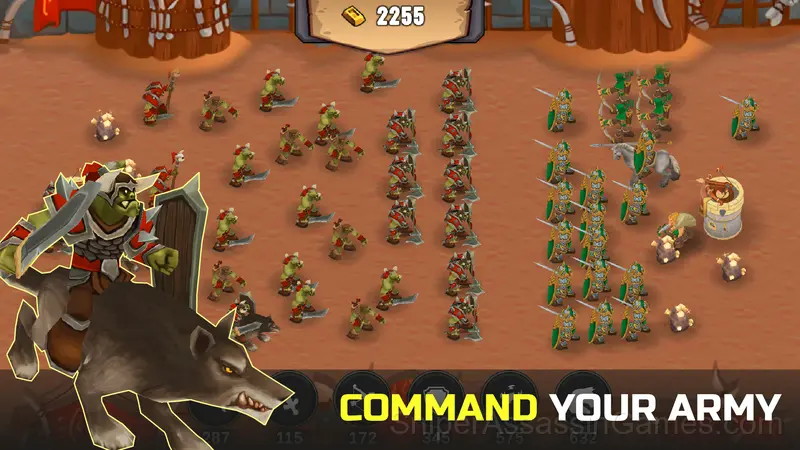 WarBattle: humans vs orcs gameplay screenshot 2