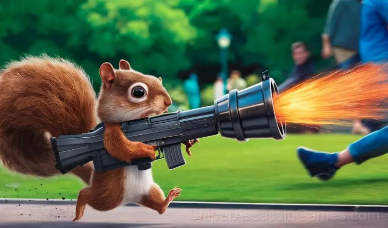 Play Squirrel with a gun!