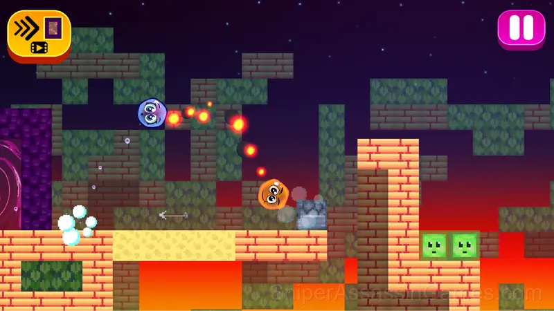 Fire Ball and Water Ball: Parkour Love Balls gameplay screenshot 1