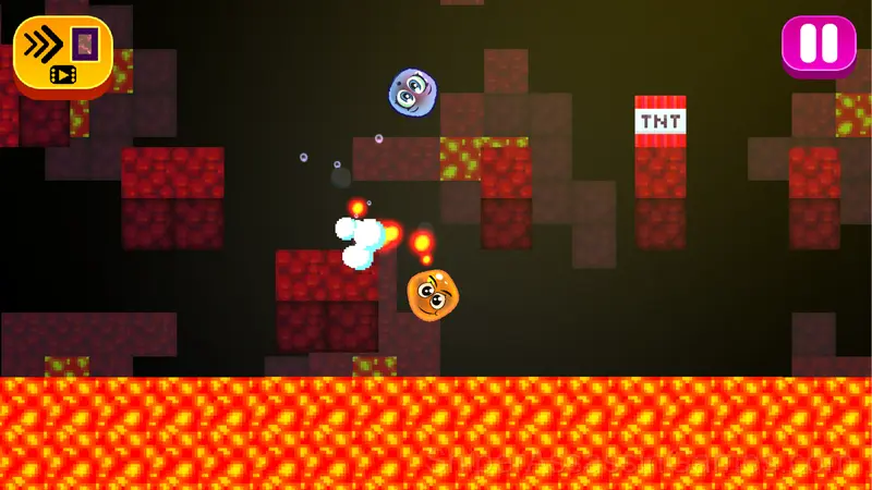 Fire Ball and Water Ball: Parkour Love Balls gameplay screenshot 2