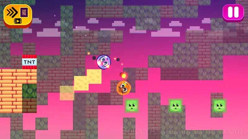 Fire Ball and Water Ball: Parkour Love Balls gameplay screenshot 3