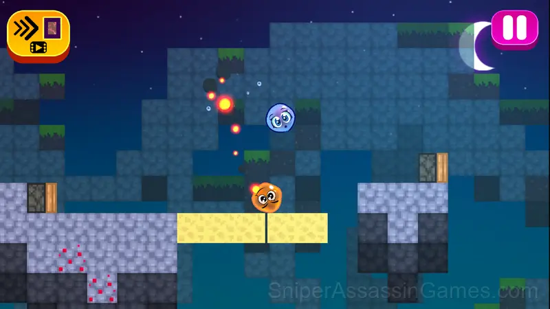 Fire Ball and Water Ball: Parkour Love Balls gameplay screenshot 6