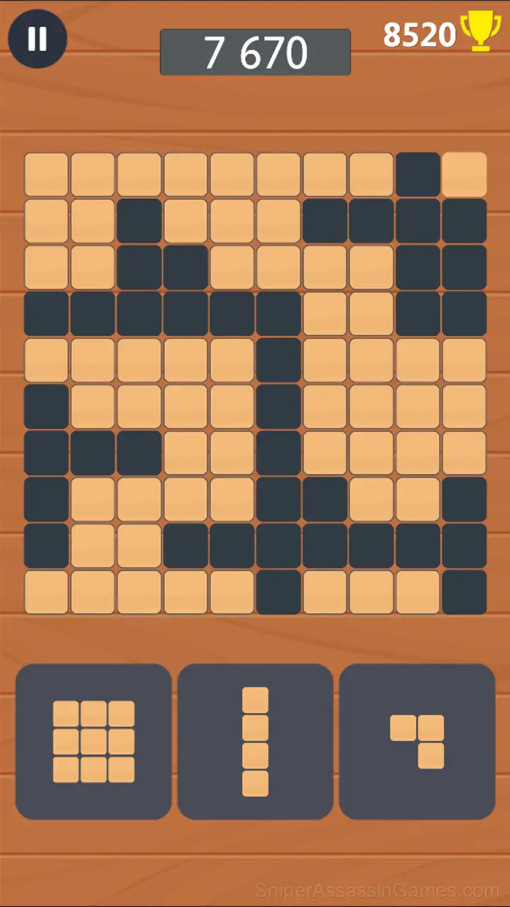 Wooden 100 Block Puzzle gameplay screenshot 1