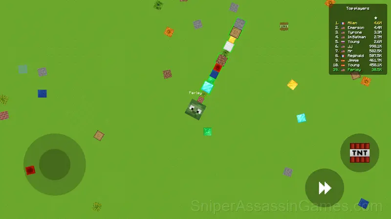 SlitherCraft.io gameplay screenshot 1