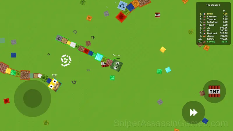 SlitherCraft.io gameplay screenshot 3