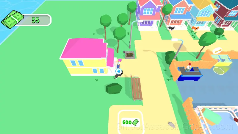 Idle dog walk gameplay screenshot 1
