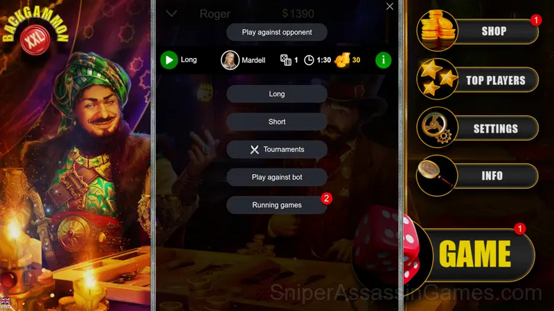 Backgammon XXL gameplay screenshot 3