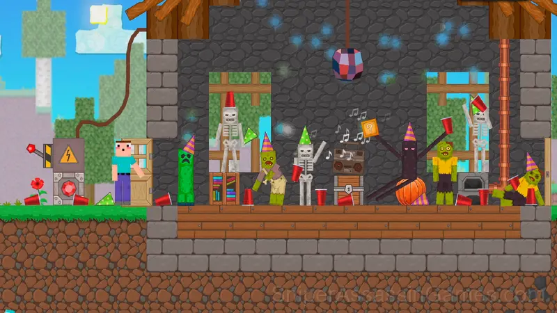 Noob Vs Monsters & Zombies gameplay screenshot 1