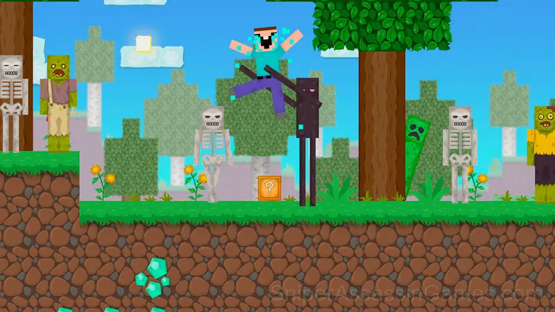 Noob Vs Monsters & Zombies gameplay screenshot 3