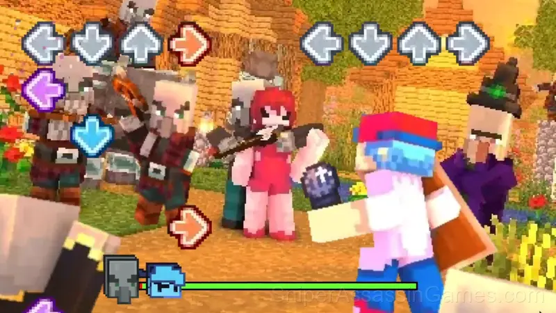 Friday Night Funkin Mob Mod gameplay screenshot 1