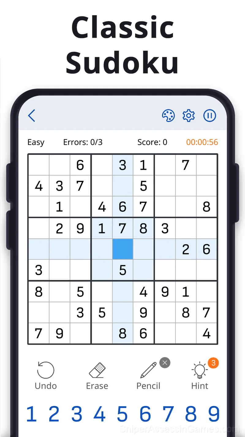 Sudoku Guru - classic sudoku gameplay screenshot 1
