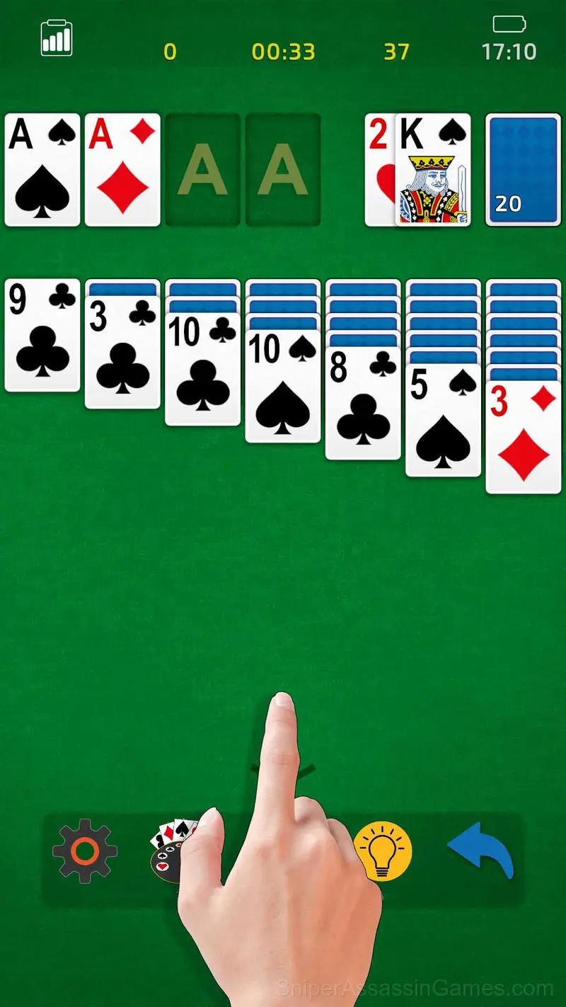 Solitaire Klondike - Deluxe gameplay screenshot 1