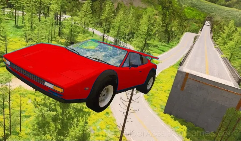 Play Cliff Jump - Car Crash 3D