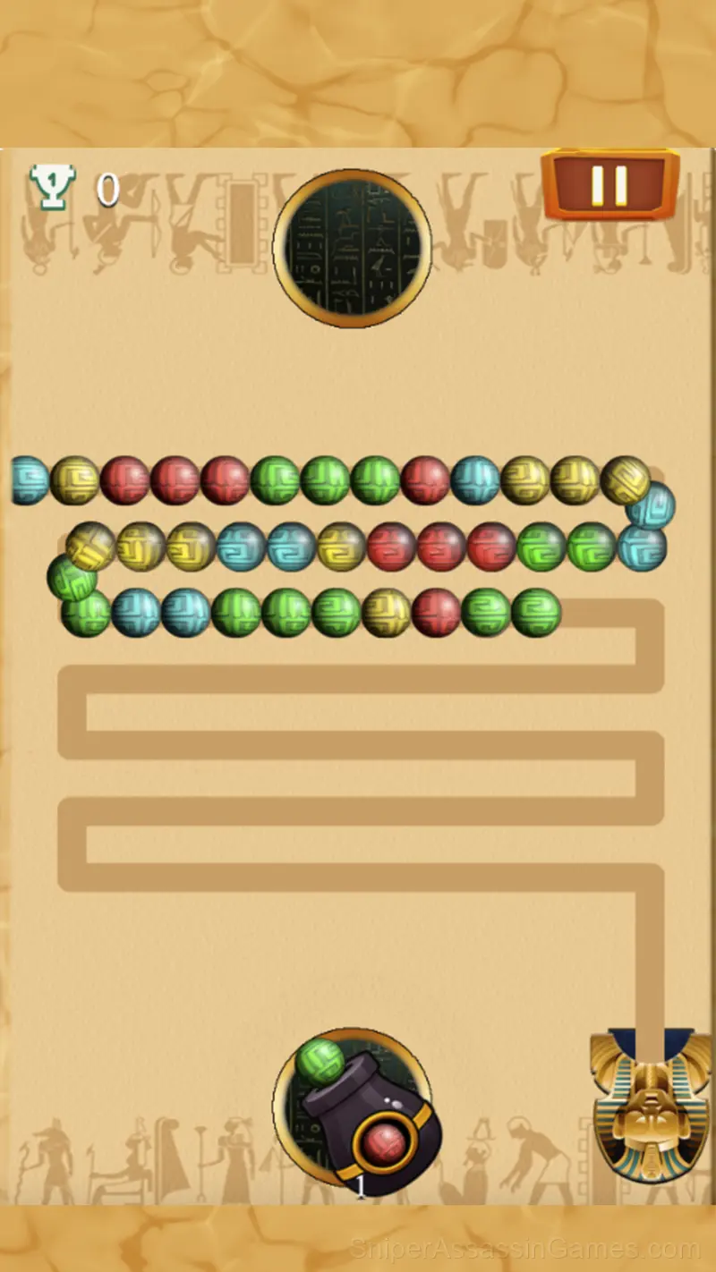 Zuma cannon shooting gameplay screenshot 1