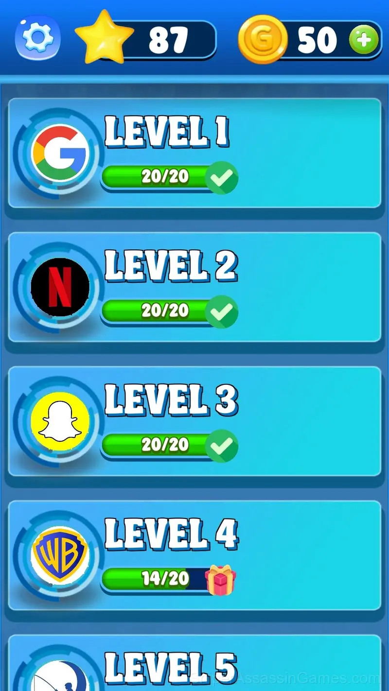 Guess the famous logos gameplay screenshot 1