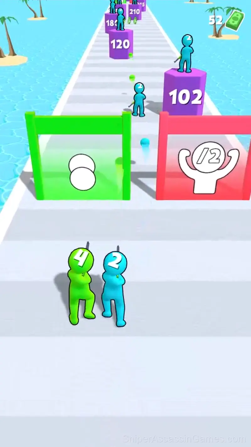 Merge Grabber: Race to 2048 gameplay screenshot 1