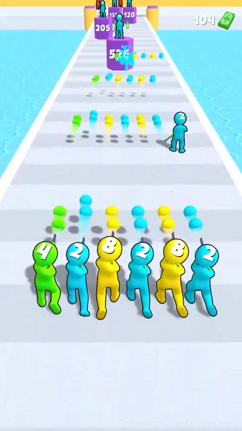 Merge Grabber: Race to 2048 gameplay screenshot 2