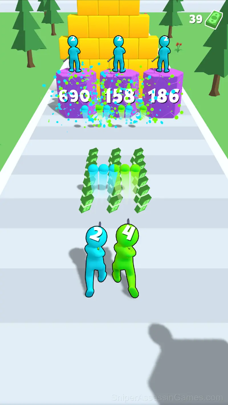 Merge Grabber: Race to 2048 gameplay screenshot 4