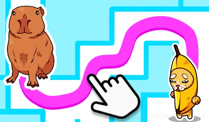 Play Banana Cat: Go Through the Maze