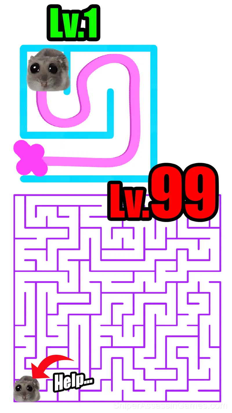 Banana Cat: Go Through the Maze gameplay screenshot 1