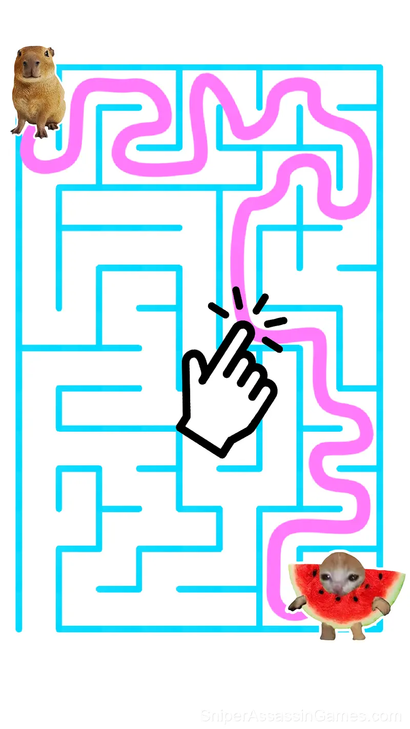 Banana Cat: Go Through the Maze gameplay screenshot 2