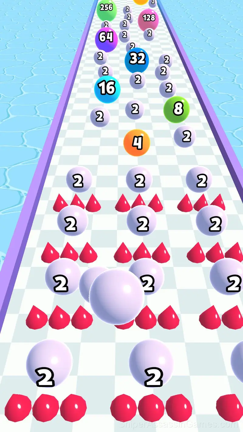 Ball Run 2048: merge number gameplay screenshot 2
