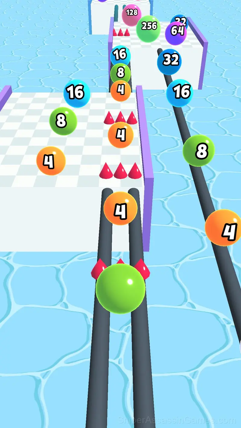 Ball Run 2048: merge number gameplay screenshot 3