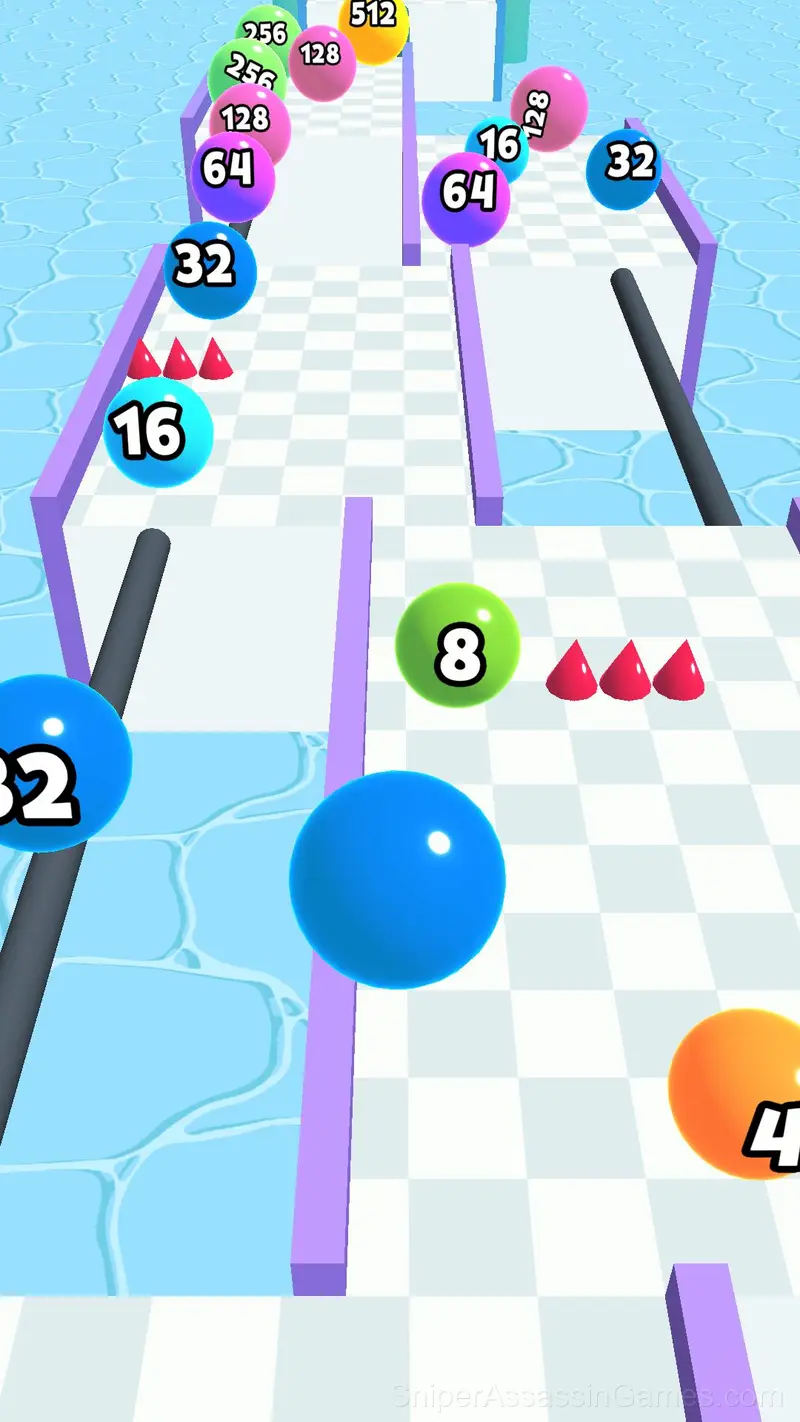 Ball Run 2048: merge number gameplay screenshot 5