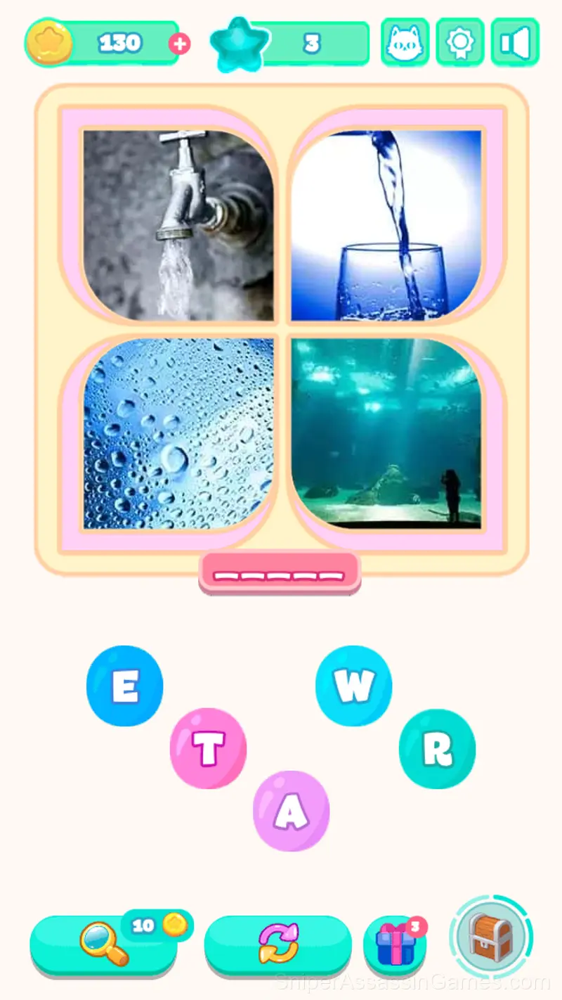 Collect word from 4 photos gameplay screenshot 2