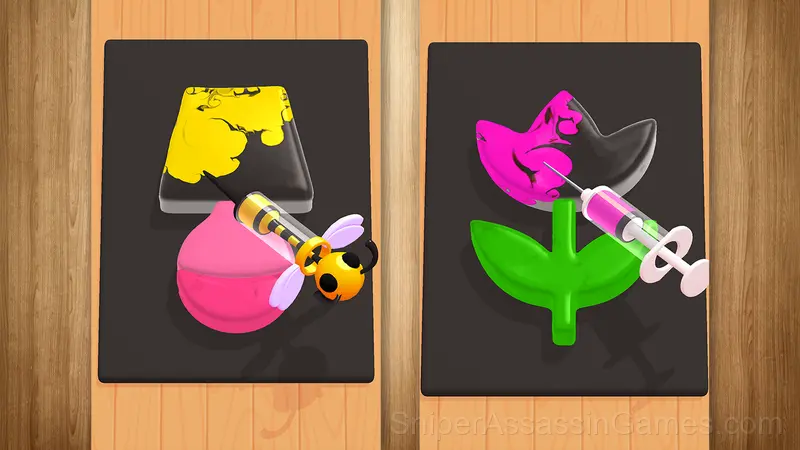 Coloring syringes gameplay screenshot 2