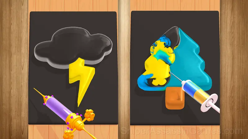 Coloring syringes gameplay screenshot 3