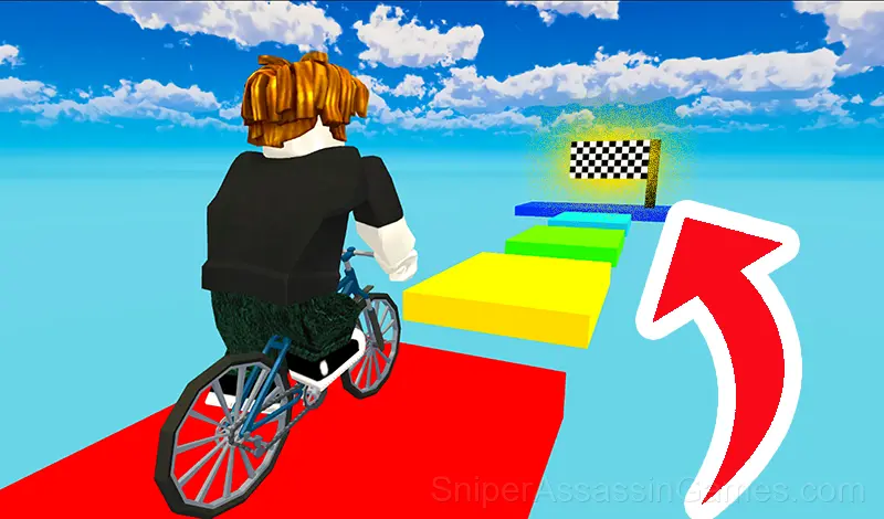 Play Obby but You're on a Bike