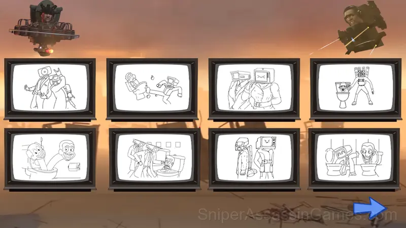 Skibidi-di Toilet Coloring Pages gameplay screenshot 1