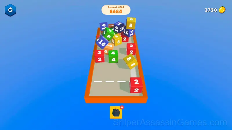 Merge cubes 2048 3D gameplay screenshot 2