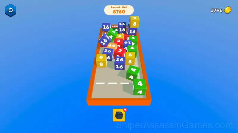 Merge cubes 2048 3D gameplay screenshot 3