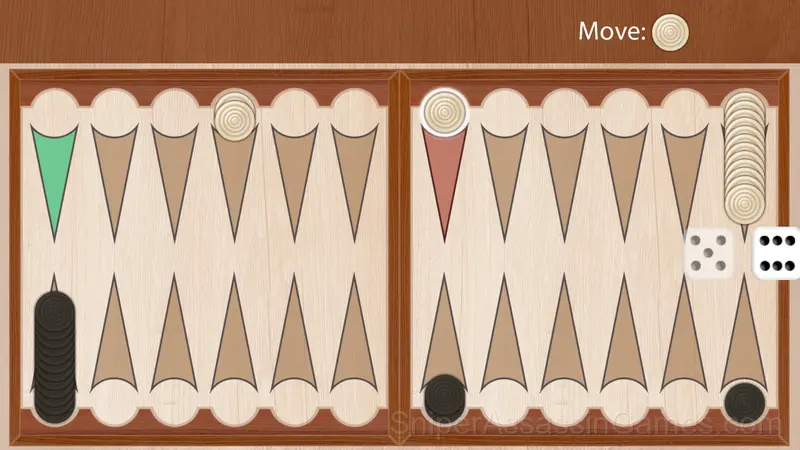 Long backgammon gameplay screenshot 1
