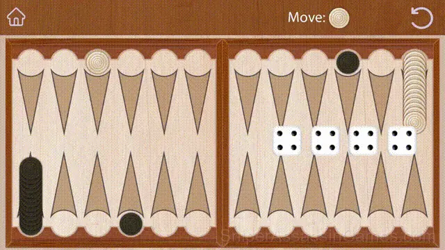 Long backgammon gameplay screenshot 4