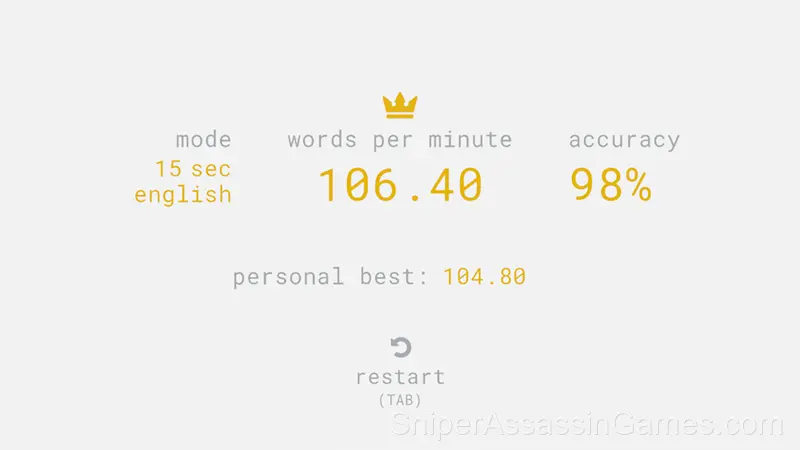 Keyboard Typing Test gameplay screenshot 2