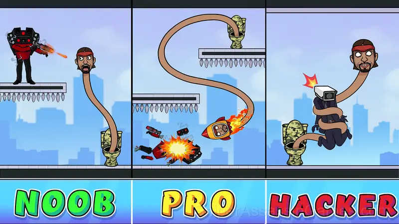Skibidi Toilet: Move Head gameplay screenshot 2