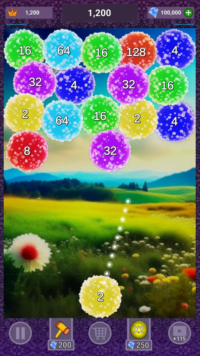 2048 Marmelade gameplay screenshot 1