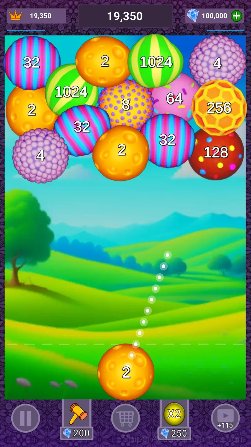 2048 Marmelade gameplay screenshot 2