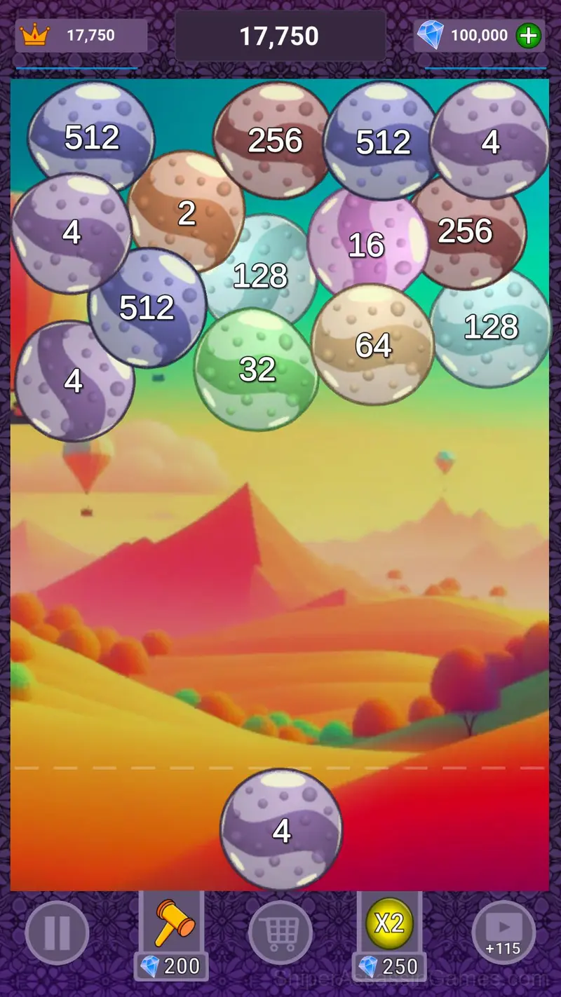 2048 Marmelade gameplay screenshot 3