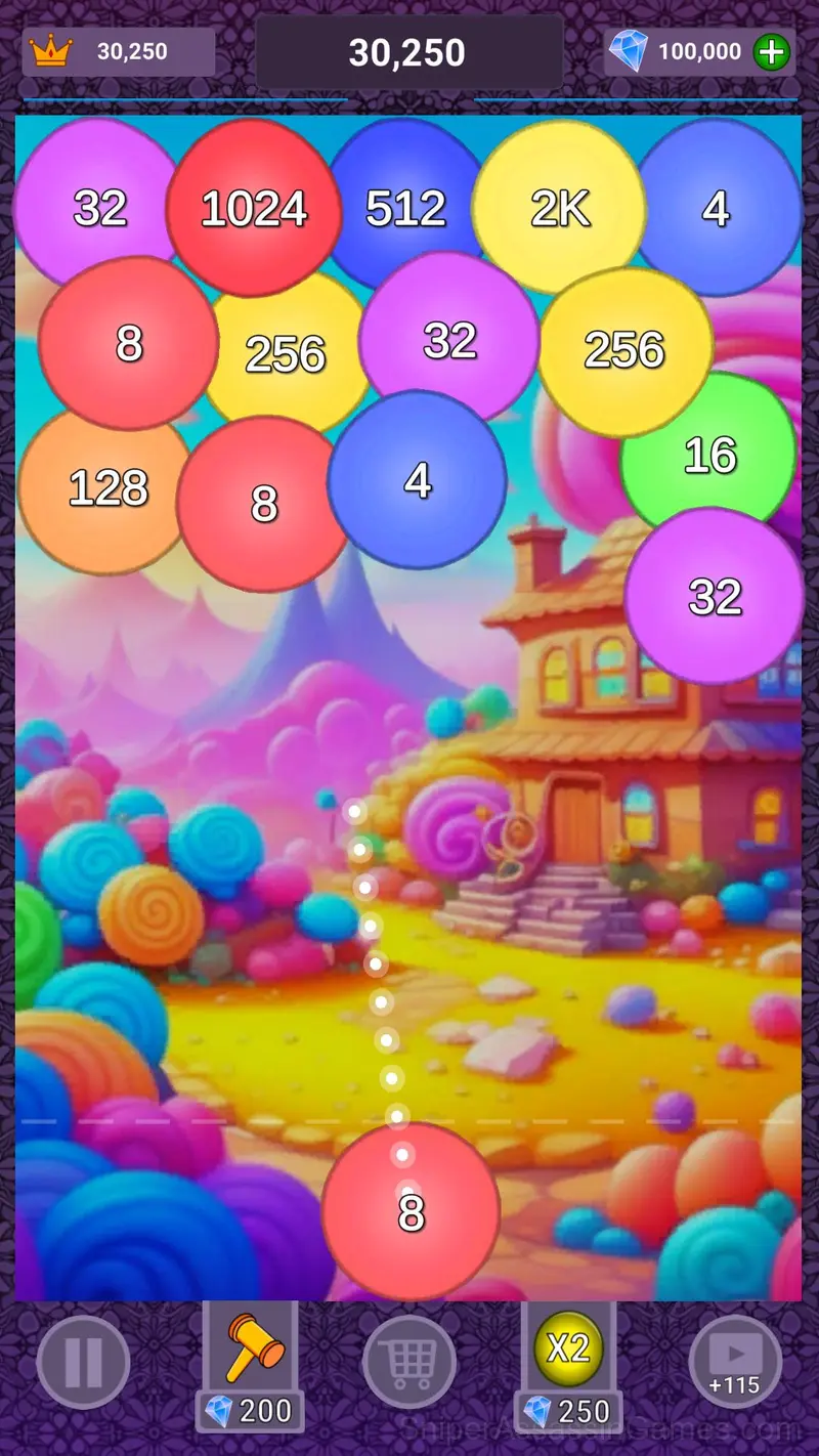 2048 Marmelade gameplay screenshot 5