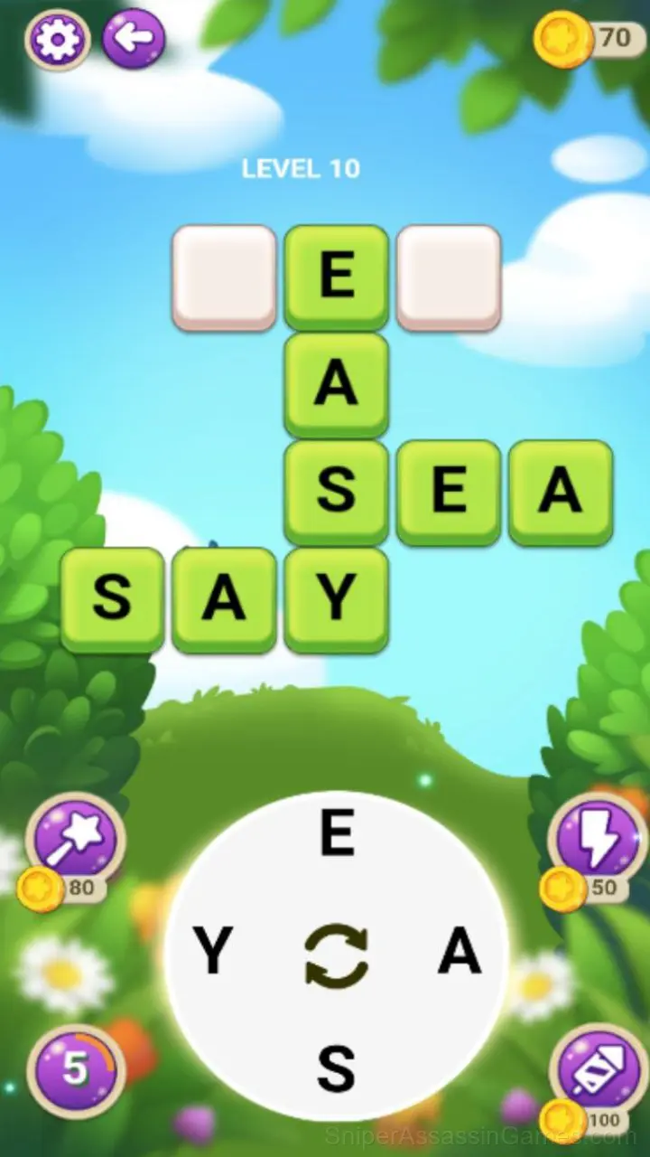Word cross gameplay screenshot 1