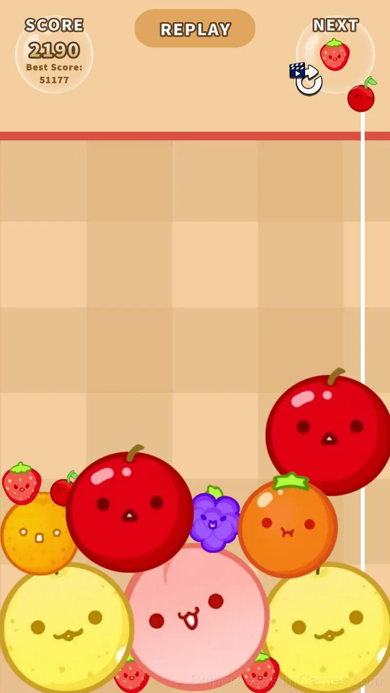 Suika Game - Watermelon Game gameplay screenshot 1