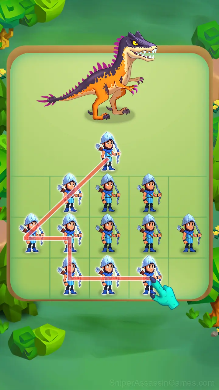 Merge Master: Dinosaurs War gameplay screenshot 1