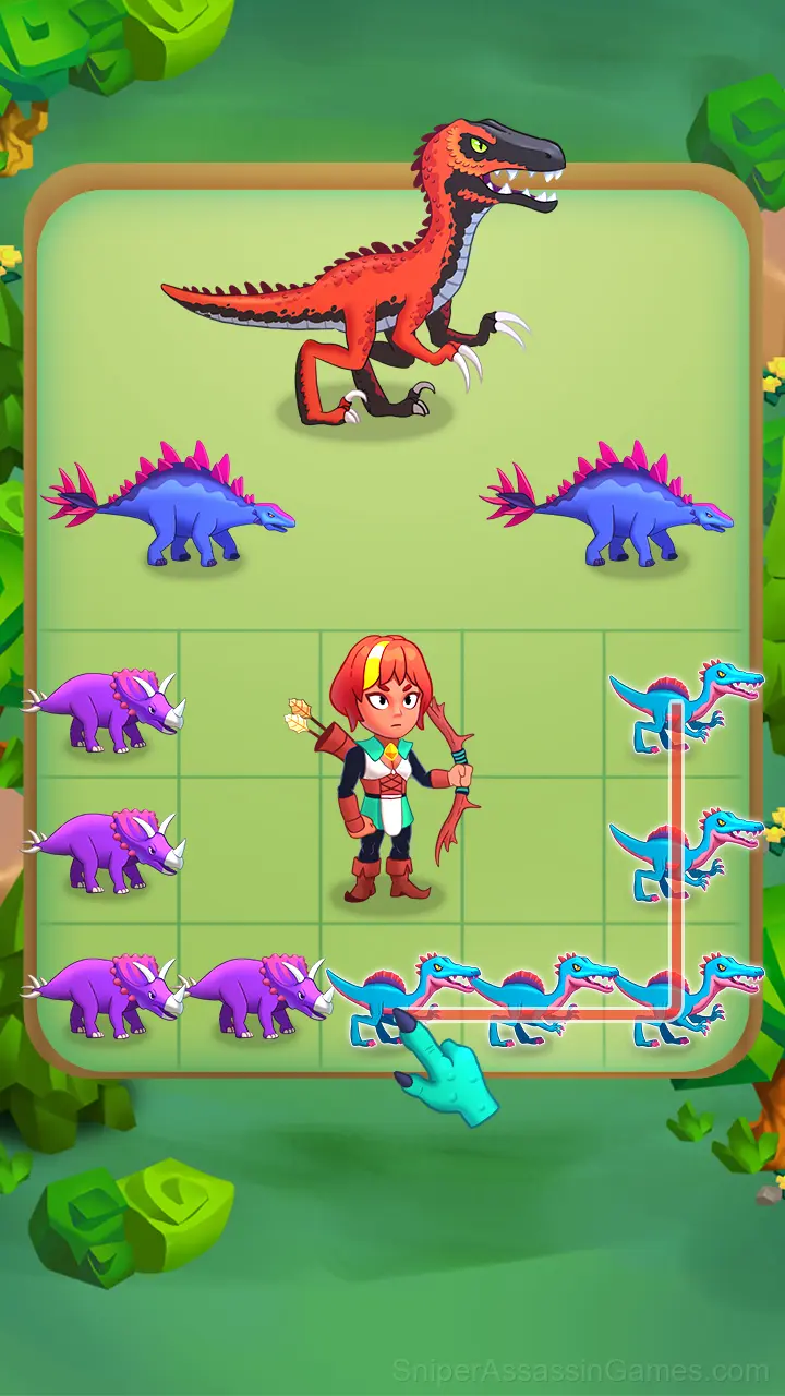 Merge Master: Dinosaurs War gameplay screenshot 2