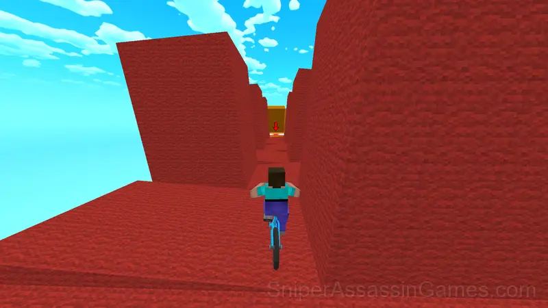 Noob: Obby on a Bike gameplay screenshot 1