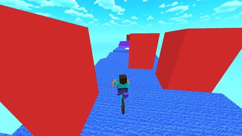 Noob: Obby on a Bike gameplay screenshot 2